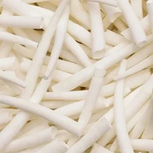Close-up of natural dentalium tusk shells for jewelry making, necklaces, earrings, crafts and wholesale supply